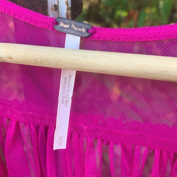 Free People Making Me Smile Ruched Mesh Top - Picture 9 of 11